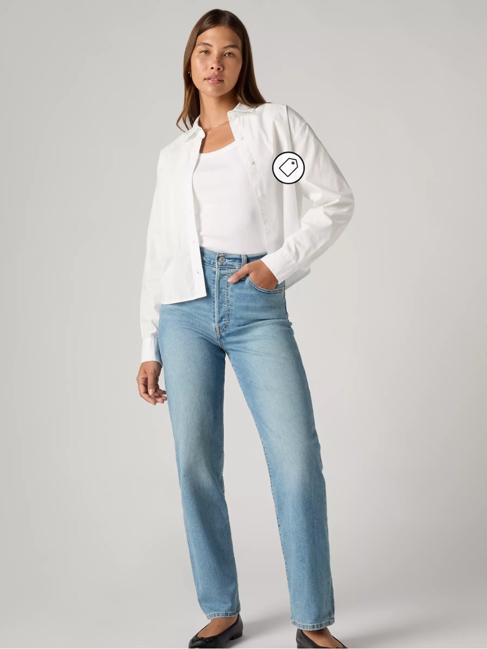 Levi’s Ribcage Straight Leg Jeans in Light Blue